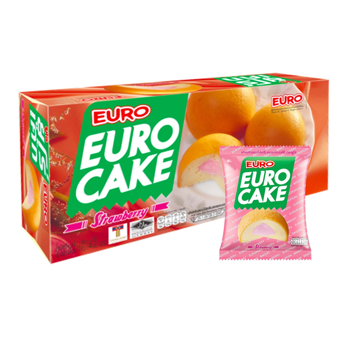 Euro Custard Cream Cakes - Strawberry