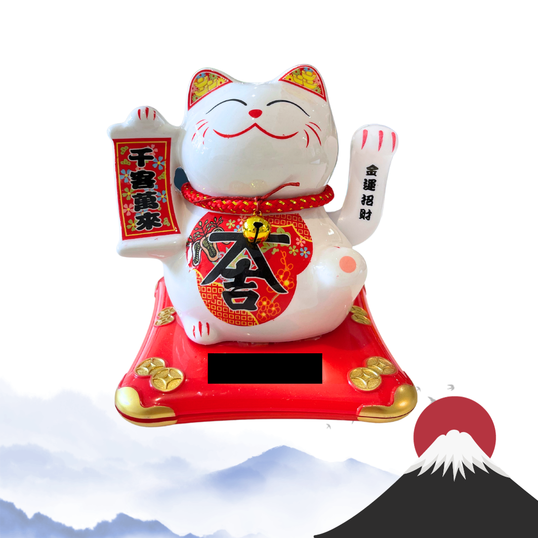 Lucky Cat Glass Medium Size