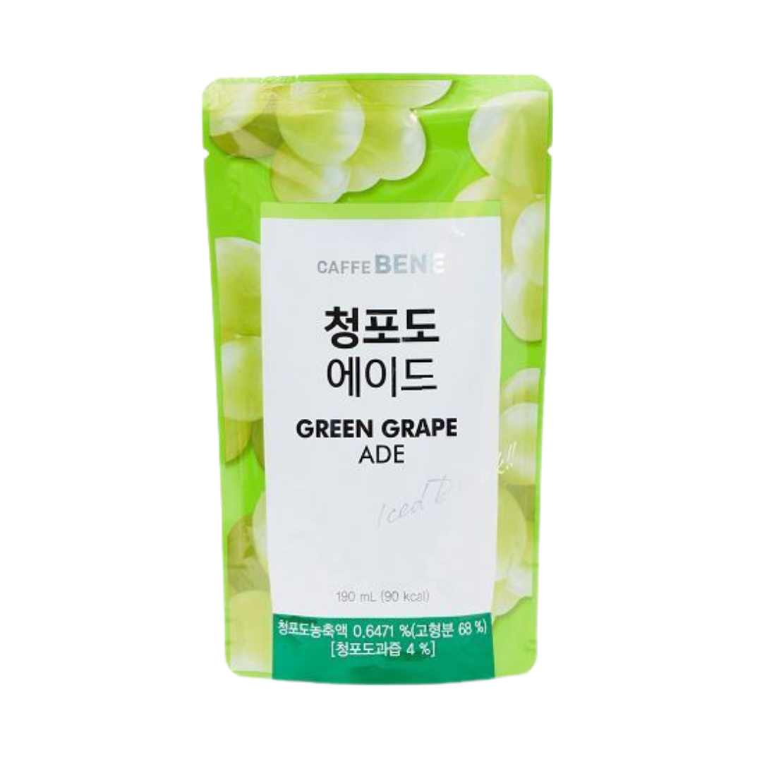 Caffe Bene Pouch Iced Drink - Green Grape Ade 190ml