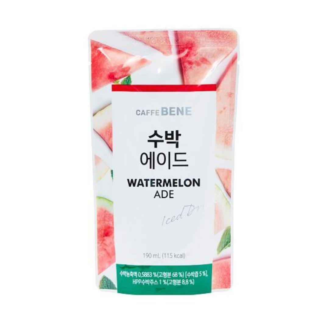 Caffe Bene Pouch Iced Drink - Watermelon 190ml