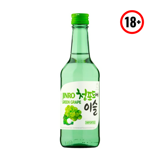 Jinro GreenGrape Soju 청포도에이슬 (ABV 13%)